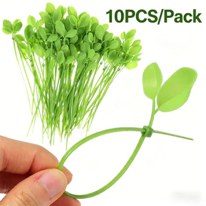 Dây buộc dây kéo lá cỏ nhân tạo dày 10 chiếc Dây buộc cáp trang trí sân vườn tại nhà