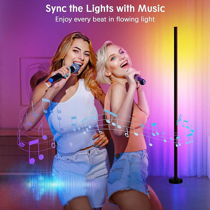 Phong Cách Mới rgb Phantom Màu Sàn Pickup Ánh Sáng Chơi Game Phòng Khách Góc Phòng Ngủ Âm Nhạc Nhịp Điệu Không Khí Nối Đèn Sàn