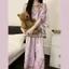 2026 Mới Phong Cách Trung Hoa Bộ Đồ Ngủ Phong Cách Quốc Gia Phong Cách Tòa Án Retro Loungewear Xuân Hè Mềm Mại Thoải Mái Năm Điểm Tay In Hình Nữ