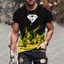 Áo thun ngắn tay khô nhanh Unisex Áo thun in 3D, cổ chữ O mùa hè thông thường hàng ngày