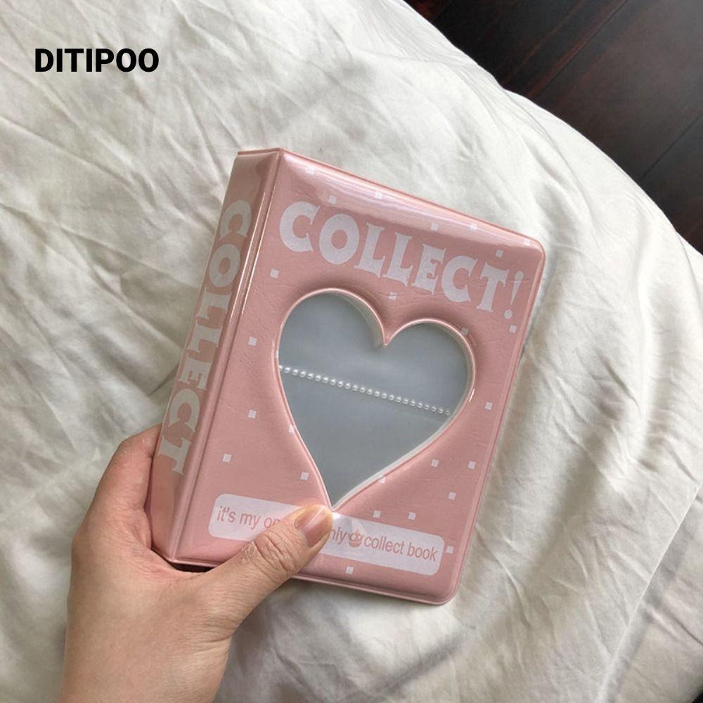 Album Ảnh DITIPOO, 64 Túi Đựng Photocard Trái Tim Tình Yêu, PVC Rỗng Tên Thẻ Nam