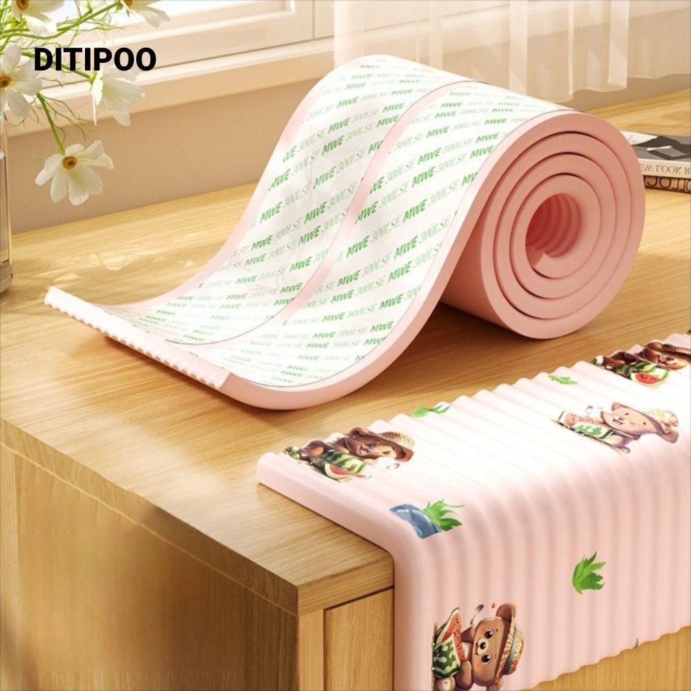 Đệm chống va chạm DITIPOO, Dải bảo vệ cạnh bàn mềm an toàn cho bé, Ốp lưng xốp dày 2m tự dính cho đầu giường cửa sổ