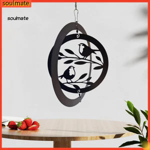 Linh hồn| Gió Spinner Chống Thời Tiết Chim Độc Đáo Ngoài Trời Spinner 3d Chim Gió Spinner Kim Loại Điêu Khắc Ngoài Trời Treo Sân Vườn Sân Sân Trang Trí Ban Công Nghệ Thuật Chim Độc Đáo Cho Gia Đình