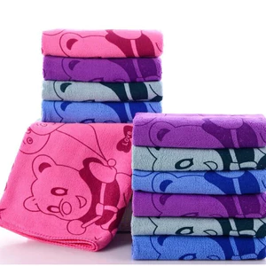 Khăn Tắm Microfiber In hình Cho Bé - Thấm Hút Nhanh, An Toàn Cho Da, Không Xù Lông, In hình ngộ nghĩnh