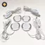 {TB & Bag} Đèn hợp kim nhôm mỏng Wltra tròn USB Phụ kiện máy in 3D 5V Phụ kiện đèn Led Phụ tùng DIY Model Trắng ấm / Đa năng.