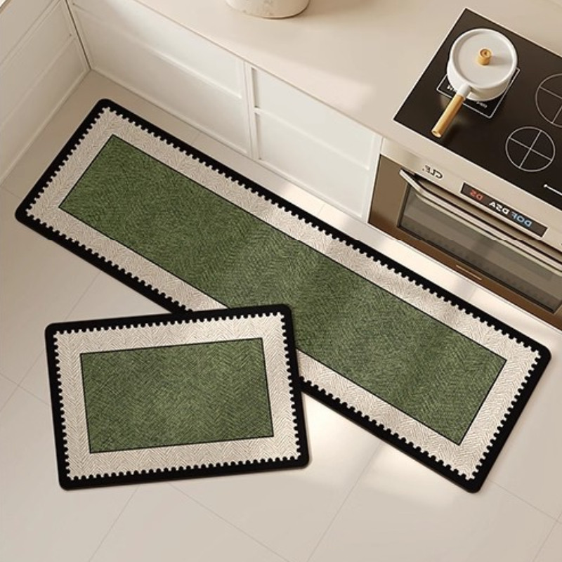 Bộ 2 Thảm Trải Sàn Nhà Bếp Siêu Thấm Hút DINO - Thảm Lau Chân Chống Trơn Trượt, Decor Phong Cách Bắc Âu Hiện Đại