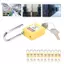 Apill Bộ khóa Tagout Lockout 10 Bộ 38mm Nylon PA Steel Lock Out Tag Khóa móc có chìa khóa cho năng lượng hóa học (Vàng)