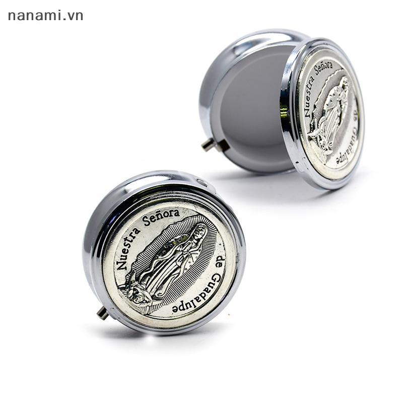 [nanami] Hộp đựng trang sức Chén Thánh bằng kim loại cổ điển Chuỗi Mân Côi Nelaces Người tổ chức Quà tặng tôn giáo Hộp đựng bông tai nhà thờ [VN]