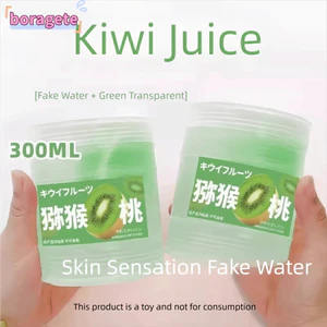 BORAGETE 300ML Mô Phỏng Nước ép Gel Bong Bóng, Đồ Chơi Giảm Căng Thẳng Nước Giả Trong Suốt Không Độc Hại, Độ Bền Giá Trị Thẩm Mỹ Cao Đồ Chơi Sáng Tạo Chống Dính Tuổi Đa Năng