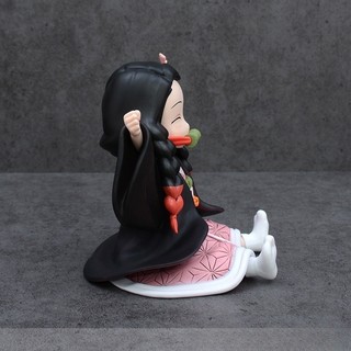 10cm Demon Slayer Kimetsu no Yaiba Kamado Nezuko Chibi Shrunken Dạng Ôm Tư Thế PVC Hình