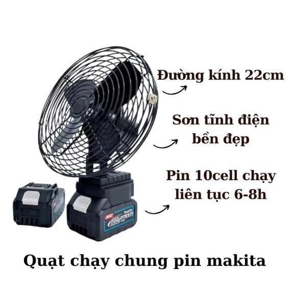 (CÓ BẢO HÀNH) Quạt tích điện pin 20 cell lồng sắt – chạy 4-6H, có quay đảo gió