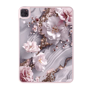 Vỏ Acrylic Cứng Tuya Đào Blossom Dành Cho Mini6 Mini7 A17Pro IPad 5 6 7 8 9 10 11 A16 Air 2 3 4 5 6 7 8 Air 11 M2 M3 M4 Pro10.5 10.2 "Pro11 M4 M5 Pro13
