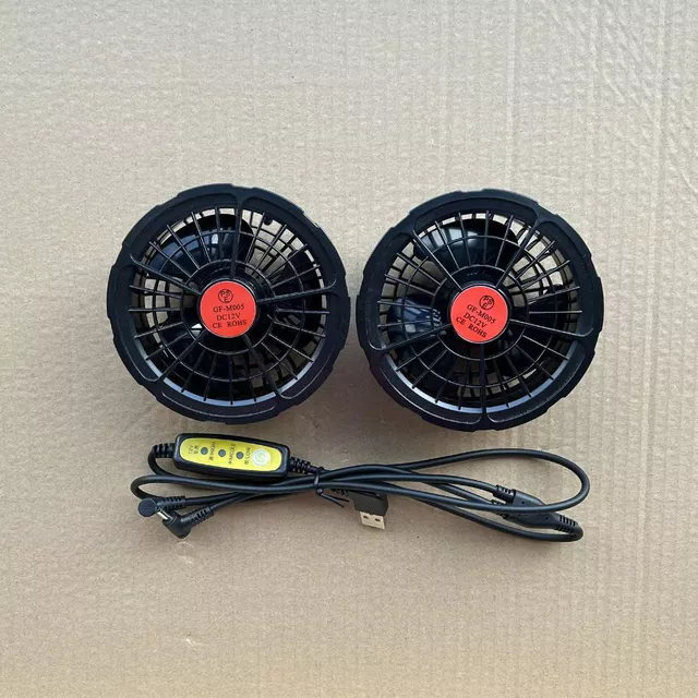 Điều Hòa Không Khí Phụ Kiện Quần Áo Quạt 12V Điều Hòa Không Khí Quần Áo Tăng Áp Chuyên Dụng Điều Chỉnh Tốc Độ Cáp Kết Nối Cáp USB Phụ Kiện 12V Quạt Không Chổi Than