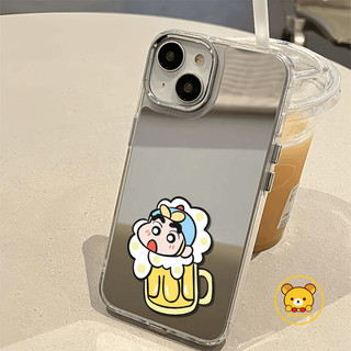 Ốp Điện Thoại Gương Crayon Shin-chan Dễ Thương Cho Vivo X300 X300S Pro X200 FE IQOO 15R 15 Ultra 13 12 Pro Z11 Turbo Z11X Neo 11 S50 S30 Pro Mini Ốp Lưng Hoạt Hình
