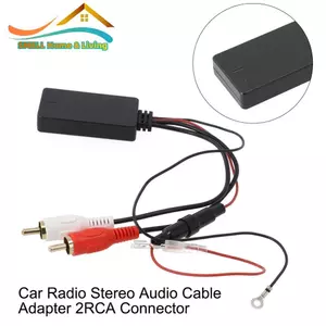 Cáp chuyển đổi Bluetooth Đen Car Auto Connector Âm nhạc Stereo 2RCA ABS