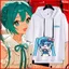 YB1 KASENE TETO Hatsune Miku mùa hè có mũ trùm đầu ngắn tay Áo hoodie dáng rộng BY1