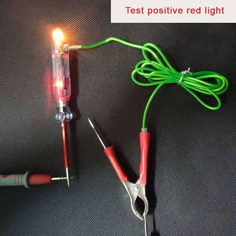 Newsmallbrains Sáng Tạo Và Thiết Thực 6-24V Đèn Thử Với Đầu Phun Kép 47 Inch Chống Đông Dây Cá Sấu Kẹp Ô Tô LED Circuit Test NSB