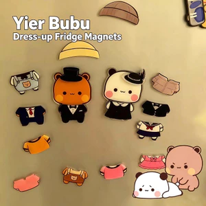 18 Chiếc Bubu Và Dudu Tủ Lạnh Nam Châm Anime Dễ Thương Gấu Trúc Yier BUBU Cosplay Trang Trí Nhà Miếng Dán Cho Tủ Lạnh Phụ Kiện