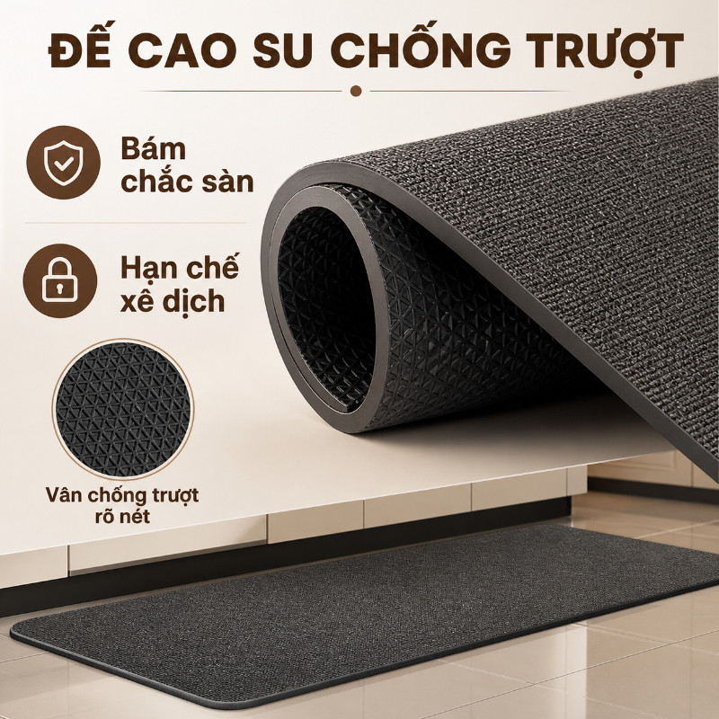 Thảm Diatomite Chống Trượt,50x80cm Và 50x150cm,thấm Hút Dầu Nước,giặt Sạch Tiện Lợi