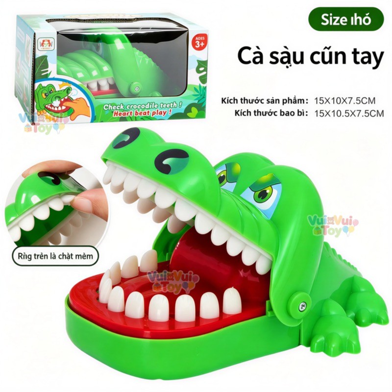 Đồ Chơi Cá Sấu Cắn Tay - Rèn Luyện Phản Xạ, Tương Tác Vui Nhộn