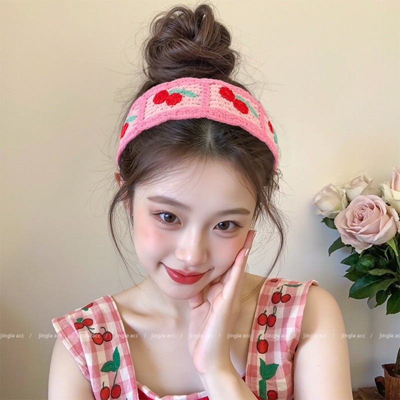 Magic Paste Headband Hàn Quốc Ren Nơ Dính Dán Velcro Băng Đô Phụ Kiện Tóc