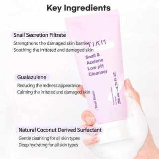 TIA'M Snail & Azulene Low pH Cleanser 200ml