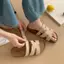 TT Flat Ren-Up Flat Dép Nữ 2026 Phong Cách Mới Chấm Bi Thời Trang Dép Đi Biển Có Váy Giày Đi Biển