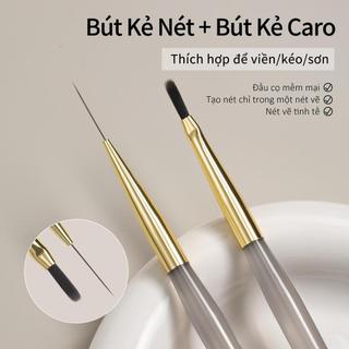Miss Gooey Dây Vẽ Lưới Họa Tiết, Dụng Cụ Làm Móng Tay Nghệ Thuật, Bút Vuông Vẽ Hoa Chi Tiết, Móc Cạnh, Pha Trộn