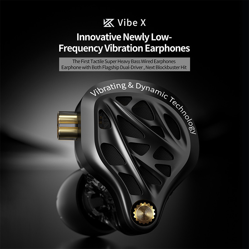 KZ Vibe X Có Dây IEM Trong Tai Màn Hình 13mm Trình Điều Khiển Rung Tai Nghe HiFi Có Cáp Mạ Bạc Cho Trò Chơi Âm Nhạc