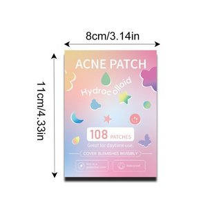 Mụn Miếng Dán Hydrocoloid Thành Phần Tự Nhiên Đa Hình Dạng Tất Cả Các Loại Da Thấm Hút Pus Sử Dụng Ban Đêm 108
