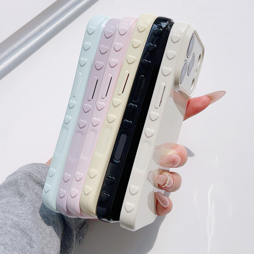 Ốp điện thoại mềm thiết kế trái tim tình yêu đơn giản cho iPhone 17 Pro Max 17 Air 16 Plus 15 14 13 12 11 Vỏ bảo vệ chống sốc