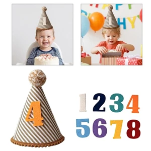 Mũ sinh nhật vải chất lượng YOI Bao gồm 8 món trang trí tiệc di động cho khoảnh khắc tiệc đáng nhớ