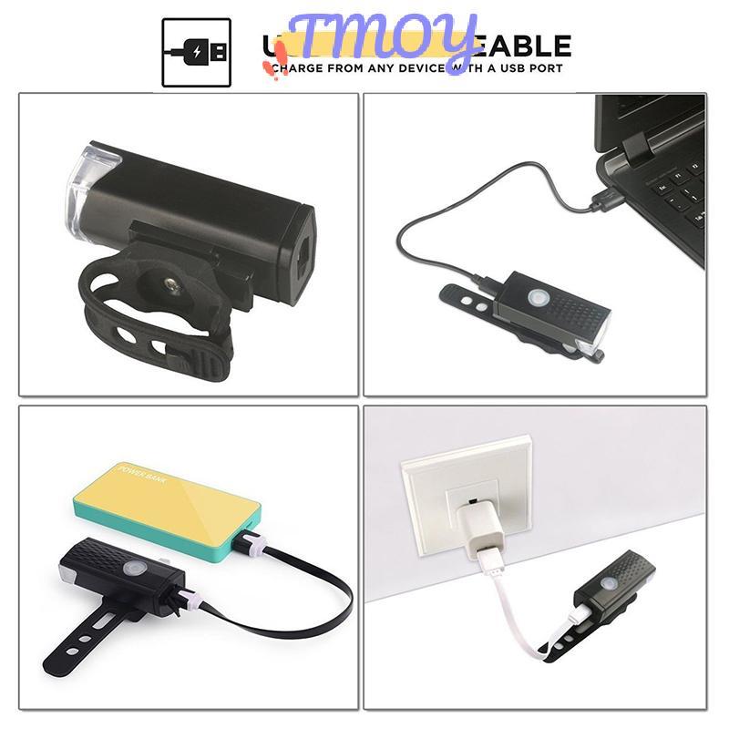 TMOY - Bộ phụ kiện đèn xe đạp gồm đèn trước, sau và đèn pha cho sự an toàn tối đa