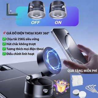 Giá đỡ điện thoại từ tính Bàn kim loại Gắn trên ô tô Xoay 360 Tay nắm chắc Đa năng