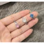 Ｂông tai nữ zircon màu sắc đơn giản, đa năng