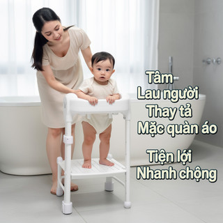 Ghế tắm cho bé có thể điều chỉnh chống trượt PP Ghế tắm cho trẻ mới biết đi Lỗ thoát nước an toàn ổn định