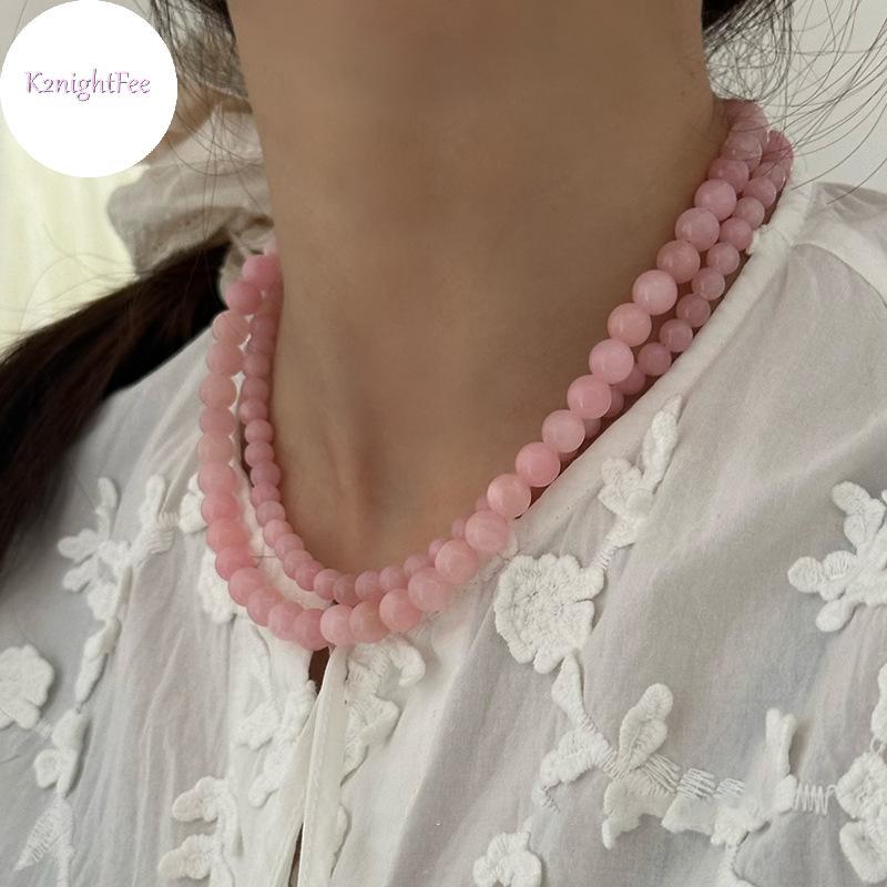 K2nightFee Choker Đá Tự Nhiên Hồng Xanh - Phù Hợp Tiệc Và Hàng Ngày | Quà Tặng Việt Nam