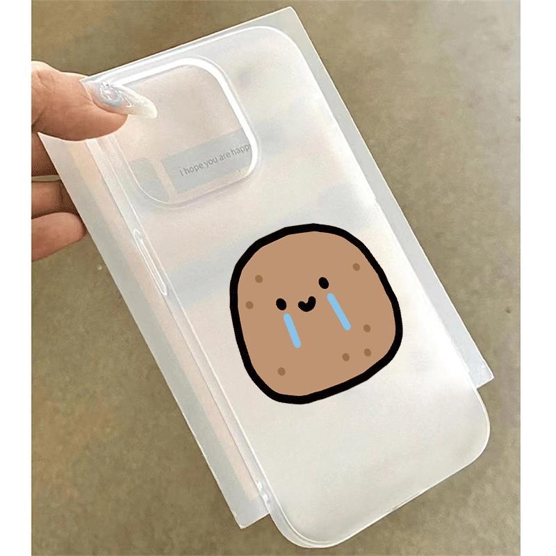 Khóc khoai tây cho iPhone17pro trường hợp iPhone 16/15 Skin Sense Scrub Case