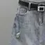 Váy Denim lưng cao hoài cổ cổ cổ điển dành cho nữ Mùa hè Phong cách mới Viền mông rách giữa dài