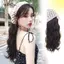 AqToCna Khăn Trùm Đầu Hình Tam Giắc và Mũ Tóc Giả Phối Hợp - Tóc Giả Dài Thời Trang Mùa Hè
