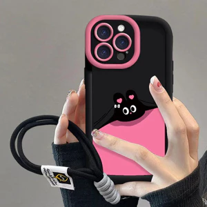 Ốp điện thoại hình bánh tình yêu có sẵn Thích hợp cho vỏ điện thoại iPhone17promax Bao gồm tất cả phong cách mới Thích hợp cho vỏ mềm iPhone16pro 15plus Vỏ bảo vệ điện thoại 14 dây chống sốc