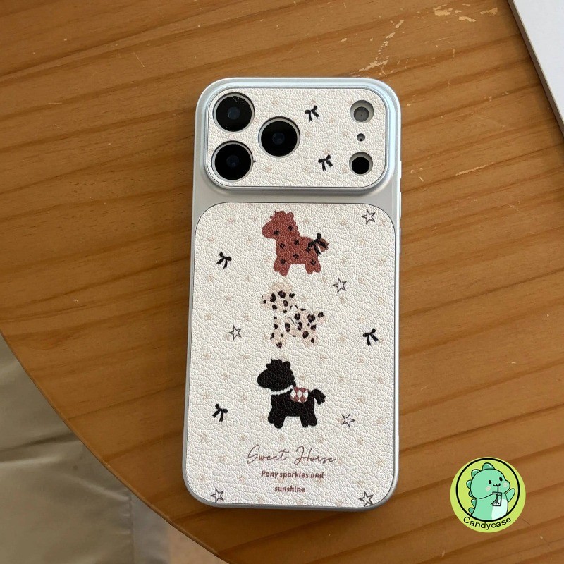 Ốp Điện Thoại Pony Dễ Thương Cho Redmi Note 15 14 13 12 12S Turbo 11 SE 11S 11T 10 9 Pro Max Lite 10S 9S 8 Pro Plus 5G 4G Da PU Hoạt Hình Nơ Chấm Bi Ins Phong Cách Vỏ Mềm 3D
