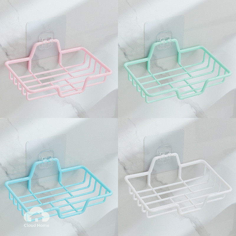 🌤️COD🌤️Khay đựng xà bông xà phòng dán tường cứng cáp chịu lực Dễ dàng lắp đặt, không cần khoan
