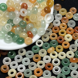 ((20 Chiếc) Ngọc Lụa Vàng Tự Nhiên 8 x 5 Mm Bánh Mì Vòng Bàn Tính Hạt Vòng Tay Tự Làm Phụ Kiện