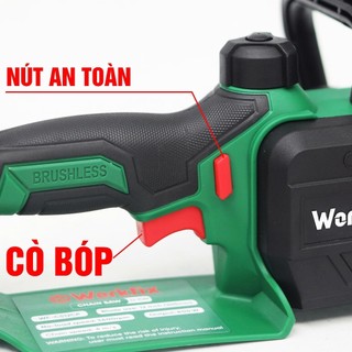 (CHÍNH HÃNG) Máy Cưa Xích Pin WORKFIX WF-CS12CP, Lam Xích Dài 12inch, Tra Nhớt Tự Động - Không Chổi Than