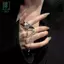 Nhẫn Thời Trang Phong Cách Y2K Gothic Edgy & Dễ Thương, Có Thể Điều Chỉnh, Đeo Chéo