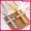 JASMINE Độc Đá Hip Hop Kẻ Sọc Kim Cương Giả Phóng Đại Retro Chữ Thập Mặt Dây Chuyền Nam Nelace Trang Sức Phụ Kiện JASMINE