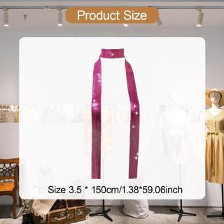 Kim Sa Lấp Lánh Cổ Khăn Thời Trang Hàng Ngày Mặc Lấp Lánh Dài Đồ Bơi Đi Biển Cosplay Kim Cương Giả Cà Vạt Cà Vạt Cổ Khăn Cổ