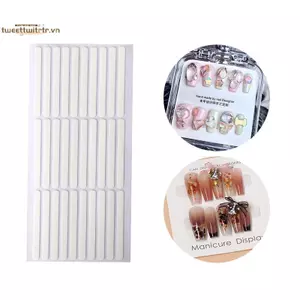 TRTR 300 Cái / 10 Tờ Kệ trưng bày hai mặt Đầu móng tay Tự dính Có thể tháo rời Nail Art Display Stand Stiers VN