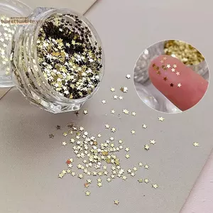 TRTR 1mm Mini Ngôi Sao Lấp Lánh Móng Tay Lấp Lánh Lấp Lánh Pentagram Trang Trí Móng Tay Thiết Kế Salon Móng Tay Phụ Kiện Dễ Thương DIY Nail Art Design VN